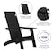 Flash Furniture Black Modern 2 Slat Back Adirondack Chairs, PK2 2-JJ-C14509-BK-GG - alternate 6